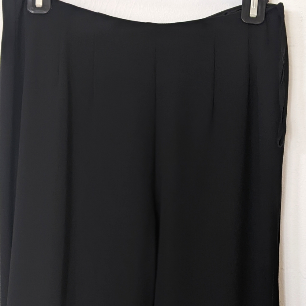 Studio I Ruffle bottom Pants Black size 6 - Picture 5 of 10